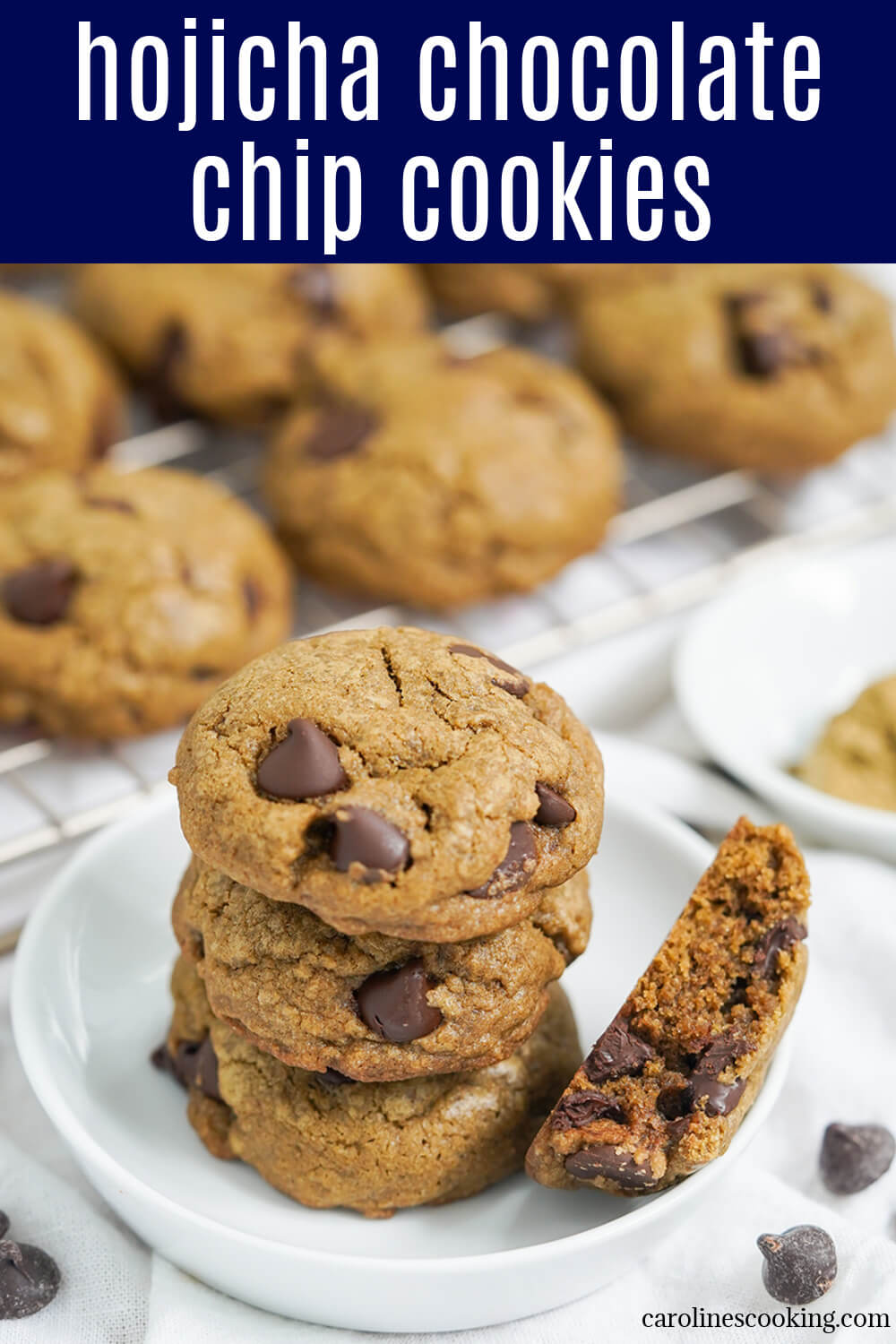 These hojicha chocolate chip cookies are a delicious variation on the classic, with a lovely nutty-caramel depth of flavor and tender crumb. Easy to make and such a tasty treat. These hojicha chocolate chip cookies are a delicious variation on the classic, with a lovely nutty-caramel depth of flavor and tender crumb. Easy to make and such a tasty treat.